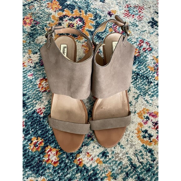 Halogen Clarette Brown Leather‎ Wedge Sandals Size 7.5 - Picture 8 of 9